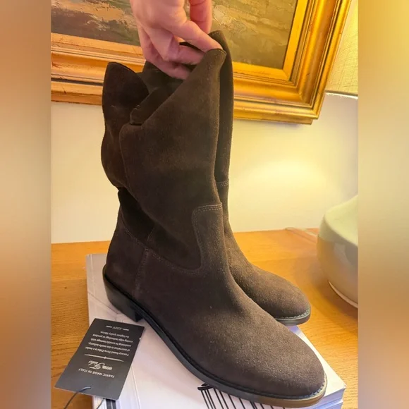 J CREW 8.5 Midcalf boots in suede In French Press  CM999 - Picture 3 of 7